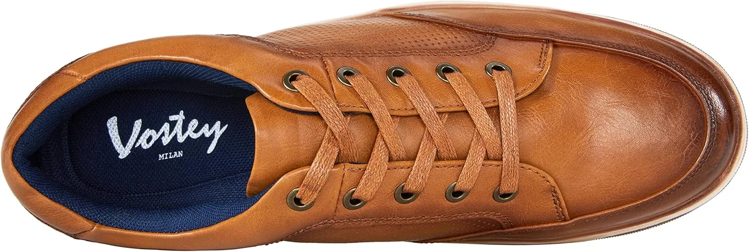 Мужские оксфордские туфли Vestey: повседневная элегантная обувь VOSTEY, B81Q12 Polished Brown — фото 3