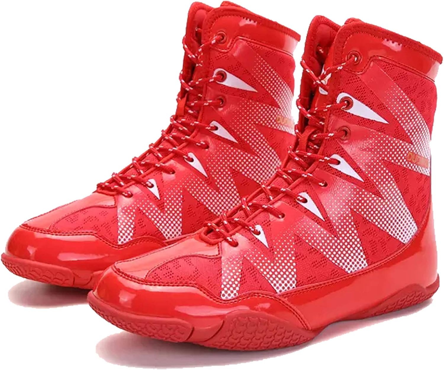 

Мужские Боксерские и Борцовские Ботинки HO BEAR Высокие Ботинки для Бокса/Борьбы с Нескользящей Резиновой Подошвой…, красно-белый