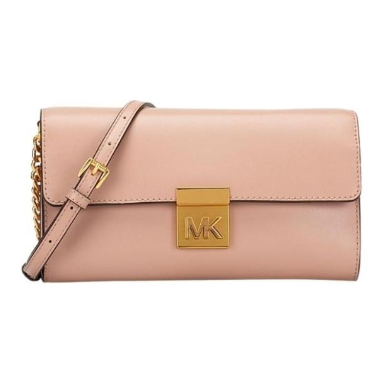 

MICHAEL KORS Мягкая кожаная сумка через плечо женская пыльно-розовая