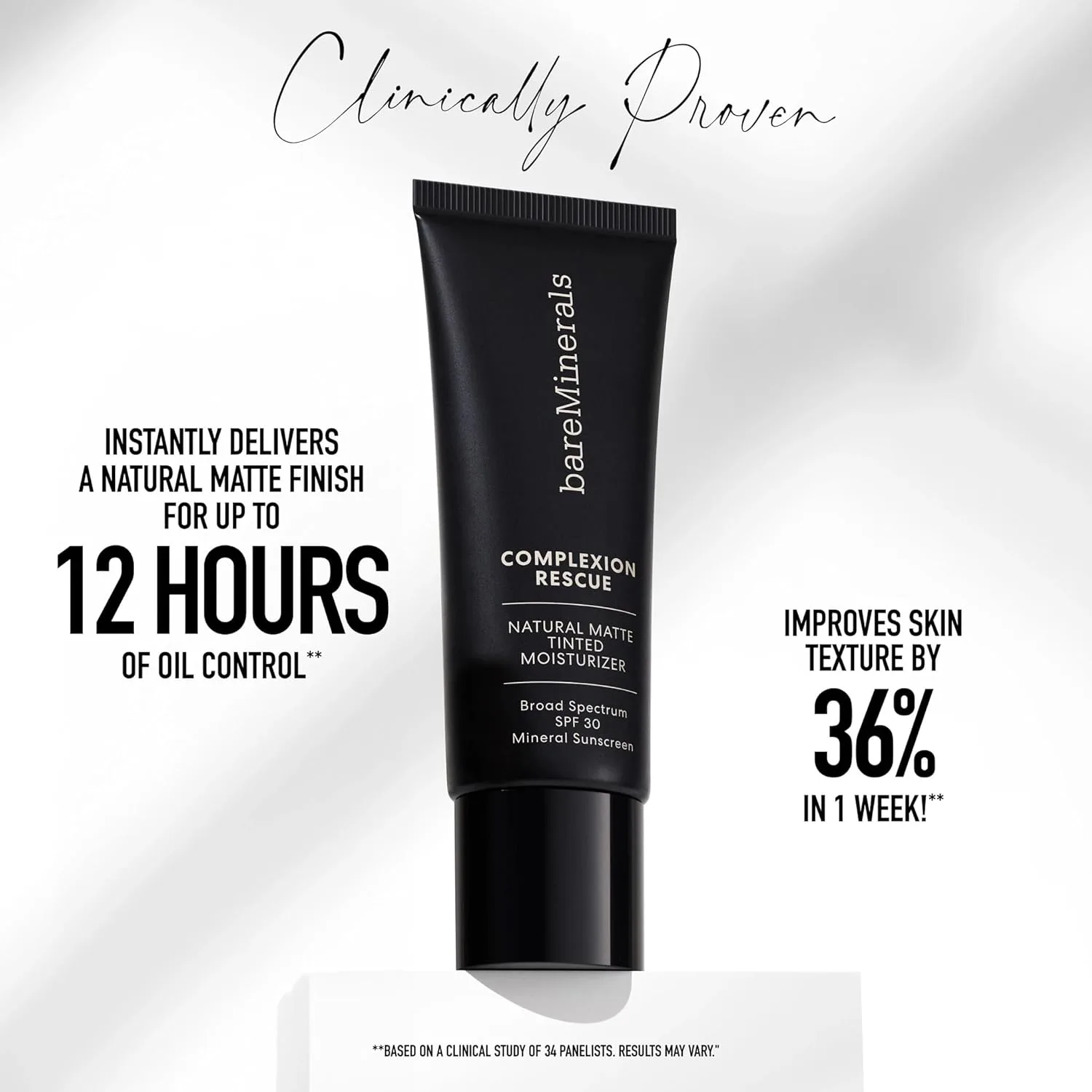 Крем для лица SPF BAREMINERALS Complexion Rescue Tinted Moisturizer Mineral Тонирующий увлажняющий - без масел с — фото 3