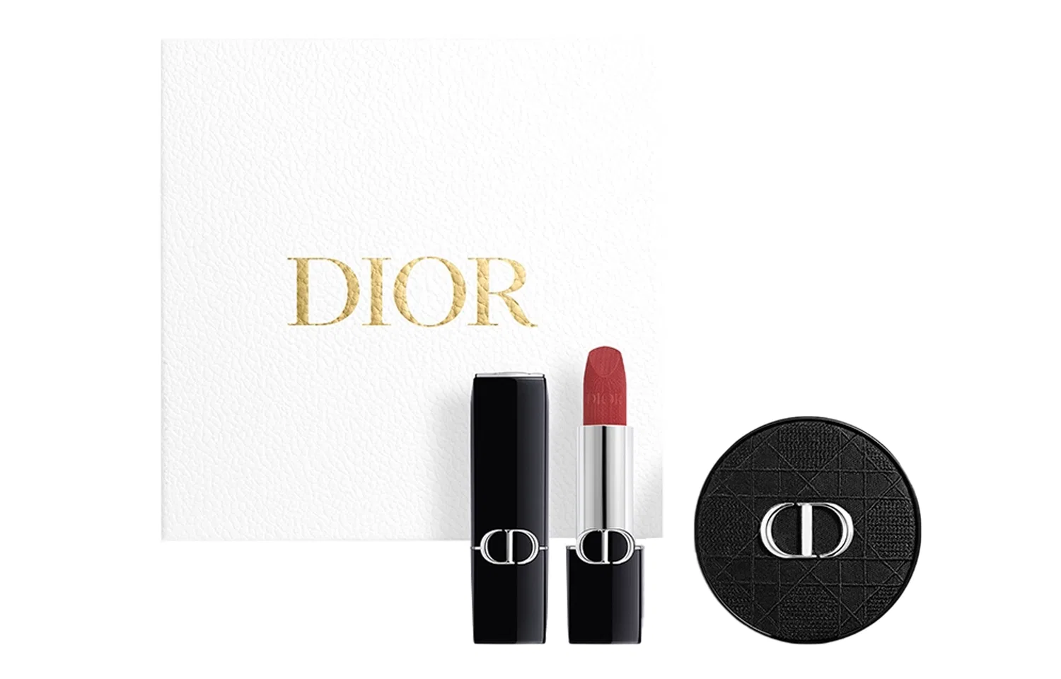 Набор макияжа DIOR из матовой помады и тональной основы в футляре — фото 2
