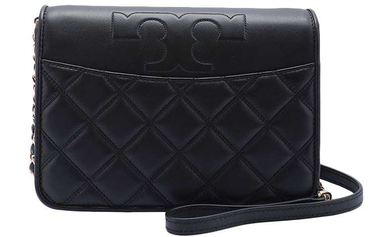

TORY BURCH Кожаная портативная сумка через плечо женская черная
