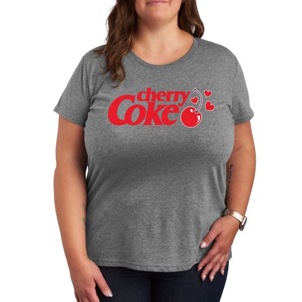 

Футболка с принтом в виде сердца и вишенки Cherry Coke Licensed Character, серый