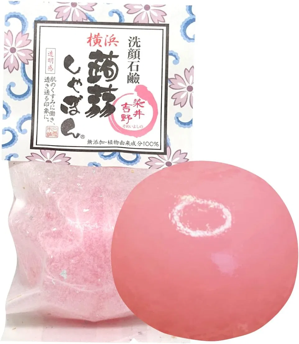 Очищающее мыло для лица Konjac Shampoo Konnyaku Shabon Somei Yoshino 80 г