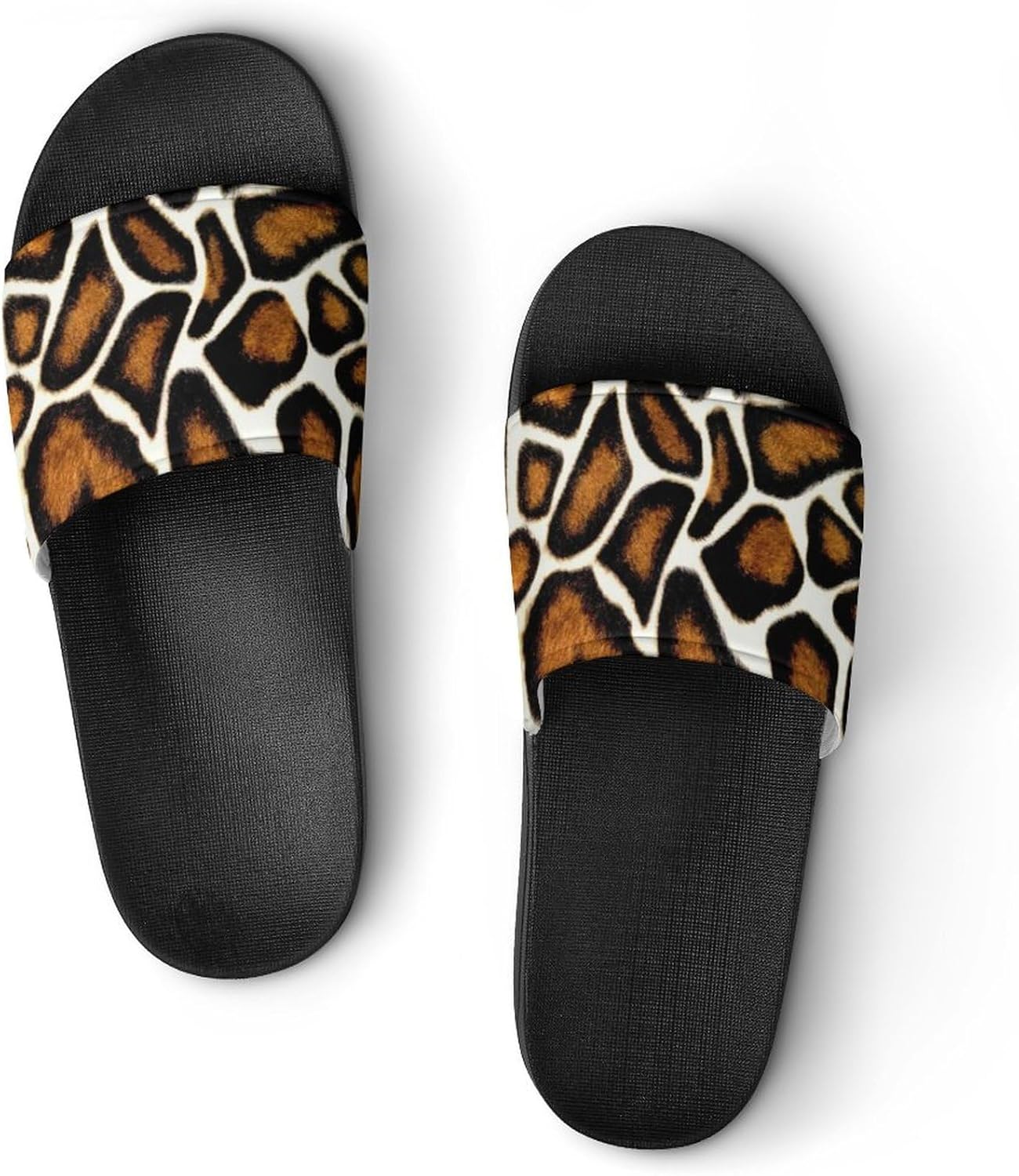 

SABebmgfd Шлепанцы с рисунком жирафовой кожи для мужчин и женщин, сандалии-шлепанцы, нескользящие сандалии с открытым носком, белый