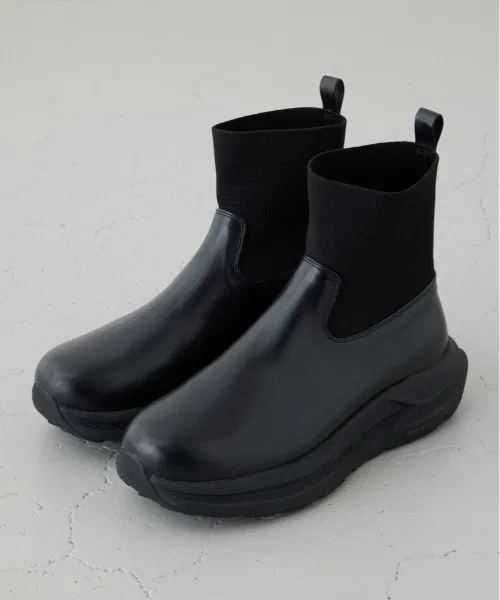 Ботинки на подошве как у кроссовок, чёрные, Moussy