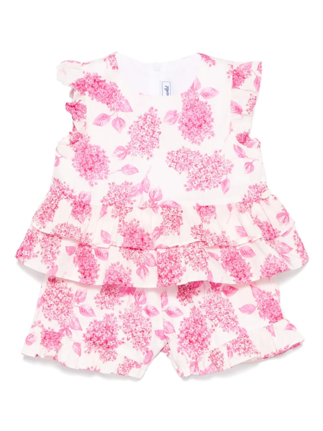 

Tartine Et Chocolat комплект из топа и шортов с цветочным принтом, розовый