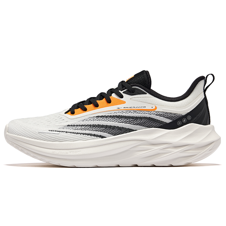 

Erke Легкие дышащие кроссовки с низким верхом и амортизацией Rebound, мужские, цвет: белый/угольно-черный