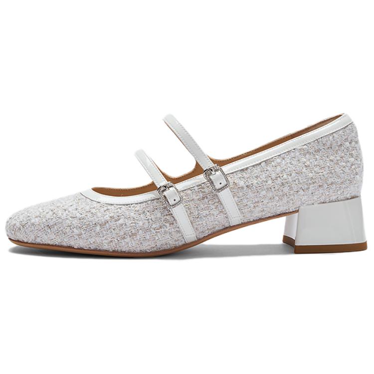 Туфли Мэри Джейн женские LE SAUNDA, Oat White Owf