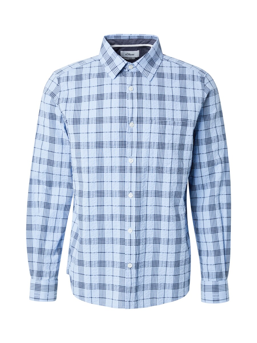 

Рубашка на пуговицах классического кроя s.Oliver, Light blue/Dark blue