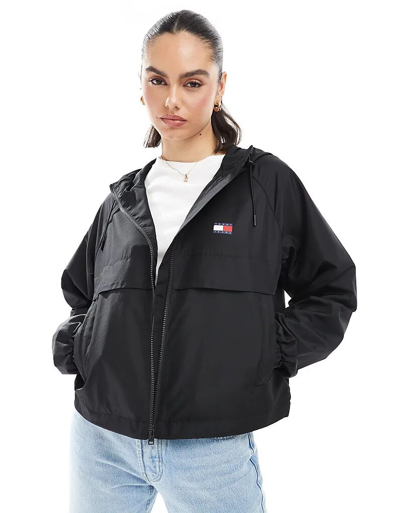 

Ветровка Tommy Jeans с капюшоном черного цвета, Черный, Ветровка Tommy Jeans с капюшоном черного цвета