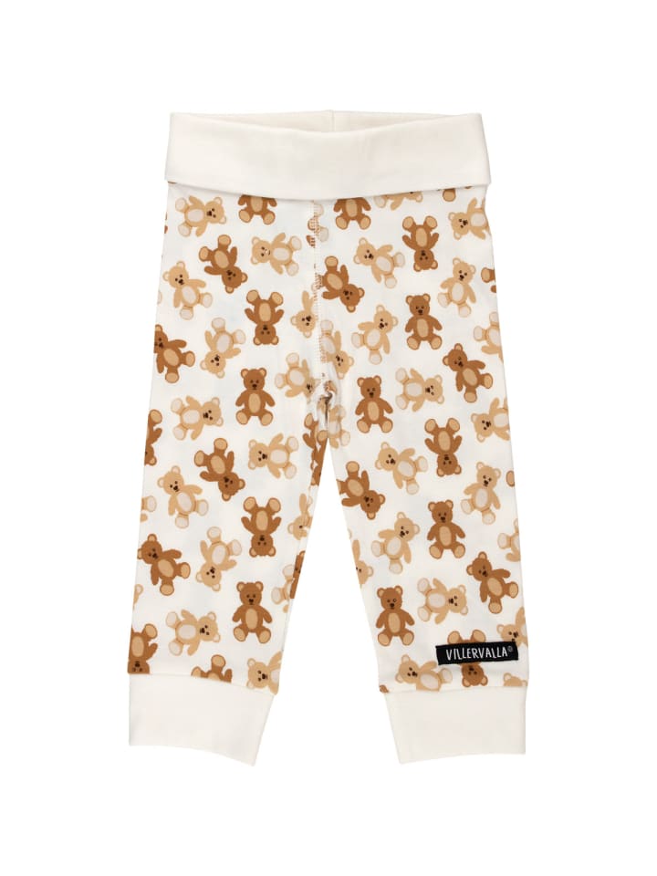

Villervalla Белые детские леггинсы в виде плюшевых мишек