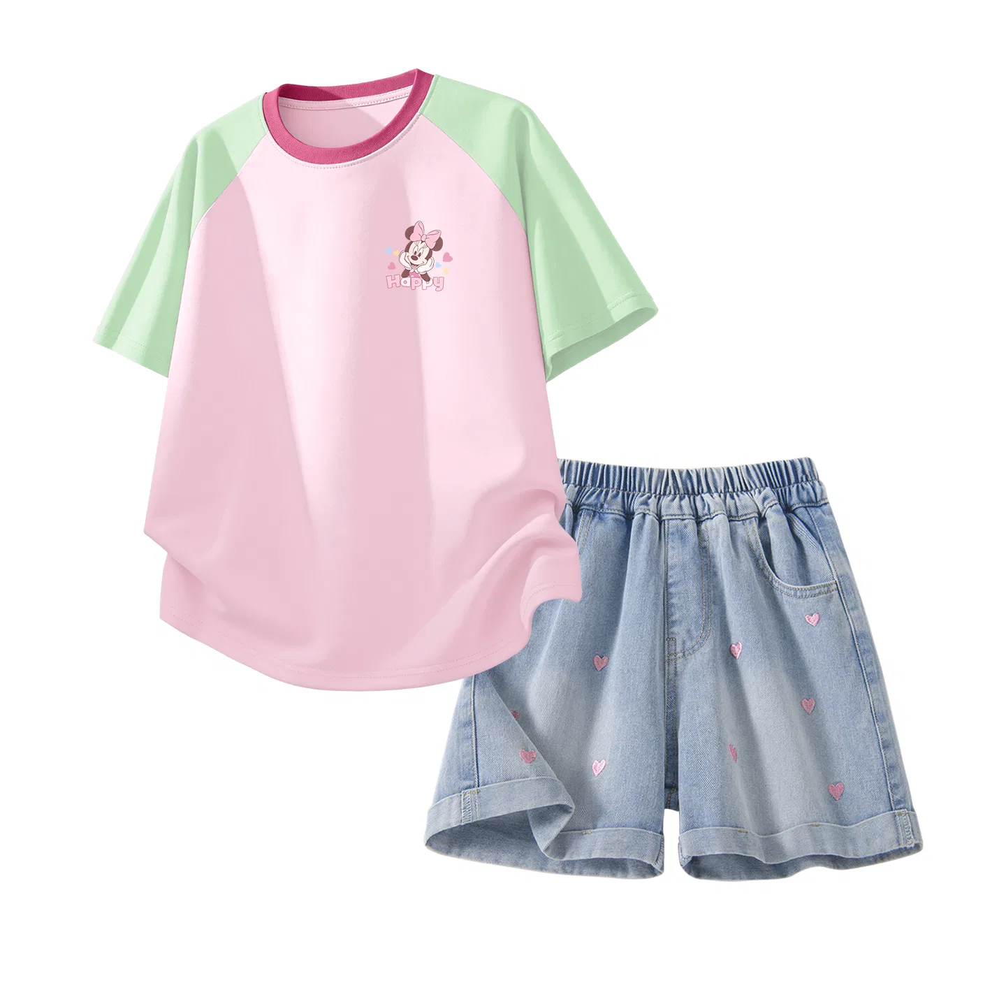 Спортивный костюм Disney Kids' 2 Piece Set Di Color Smile K Green Pink+Denim Blue