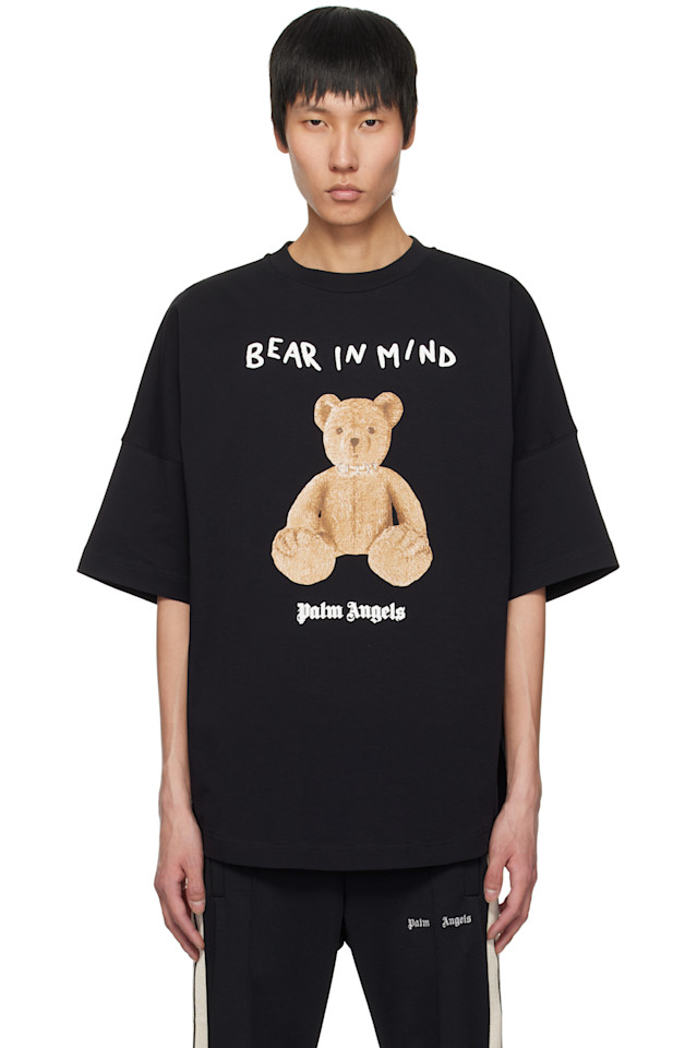 

Футболка с надписью "Bear in mind" Palm Angels, мультиколор
