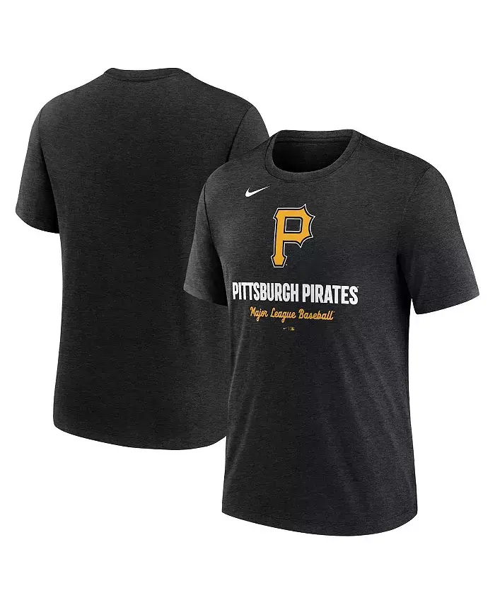 

Мужская футболка Heather Black Pittsburgh Pirates Logo Tri-Blend Nike