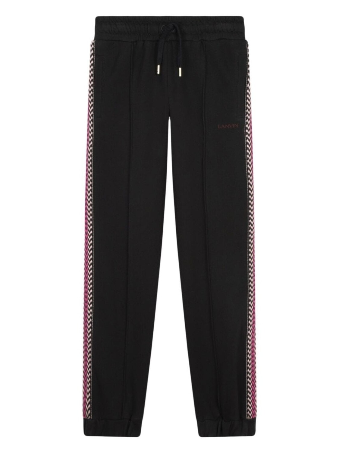 

Lanvin Enfant спортивные брюки с вышитым логотипом, черный