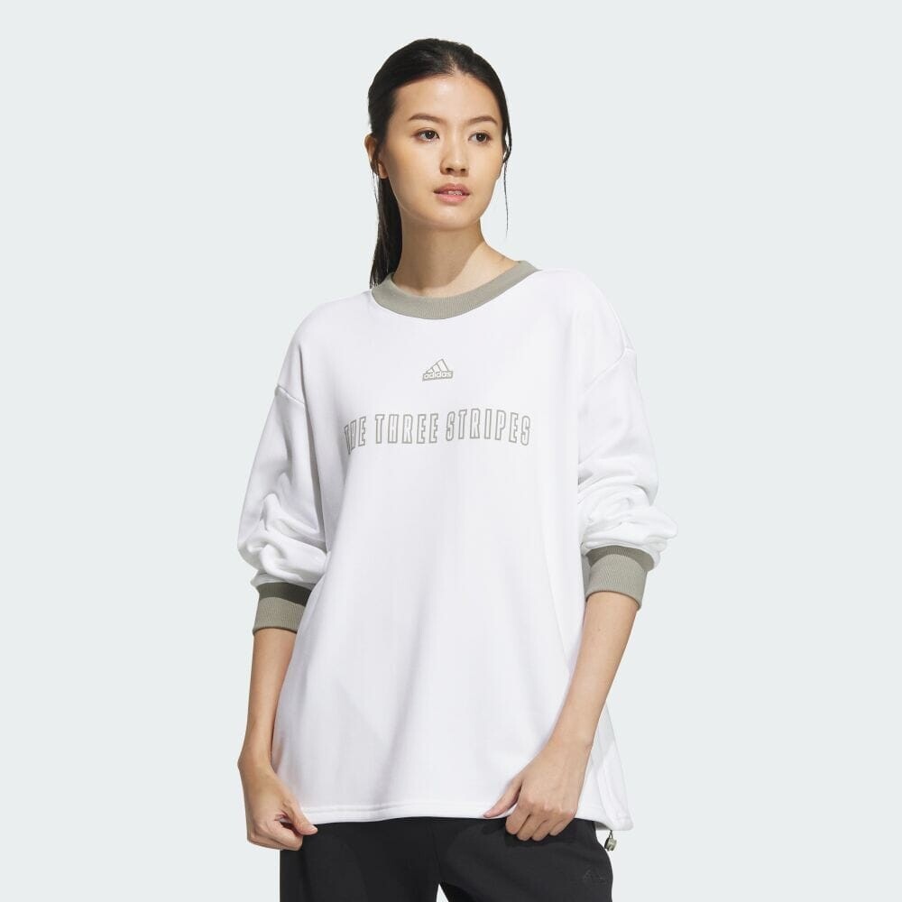 

Толстовка Adidas Wording oversized fit sweatshirt, белый