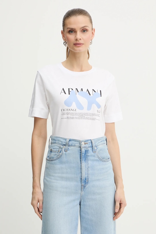 

Хлопковая футболка Armani Exchange, белый