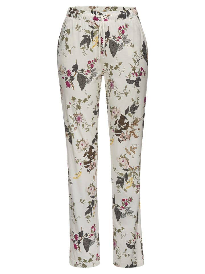 

Пижамные брюки цвета экрю с цветочным принтом LASCANA