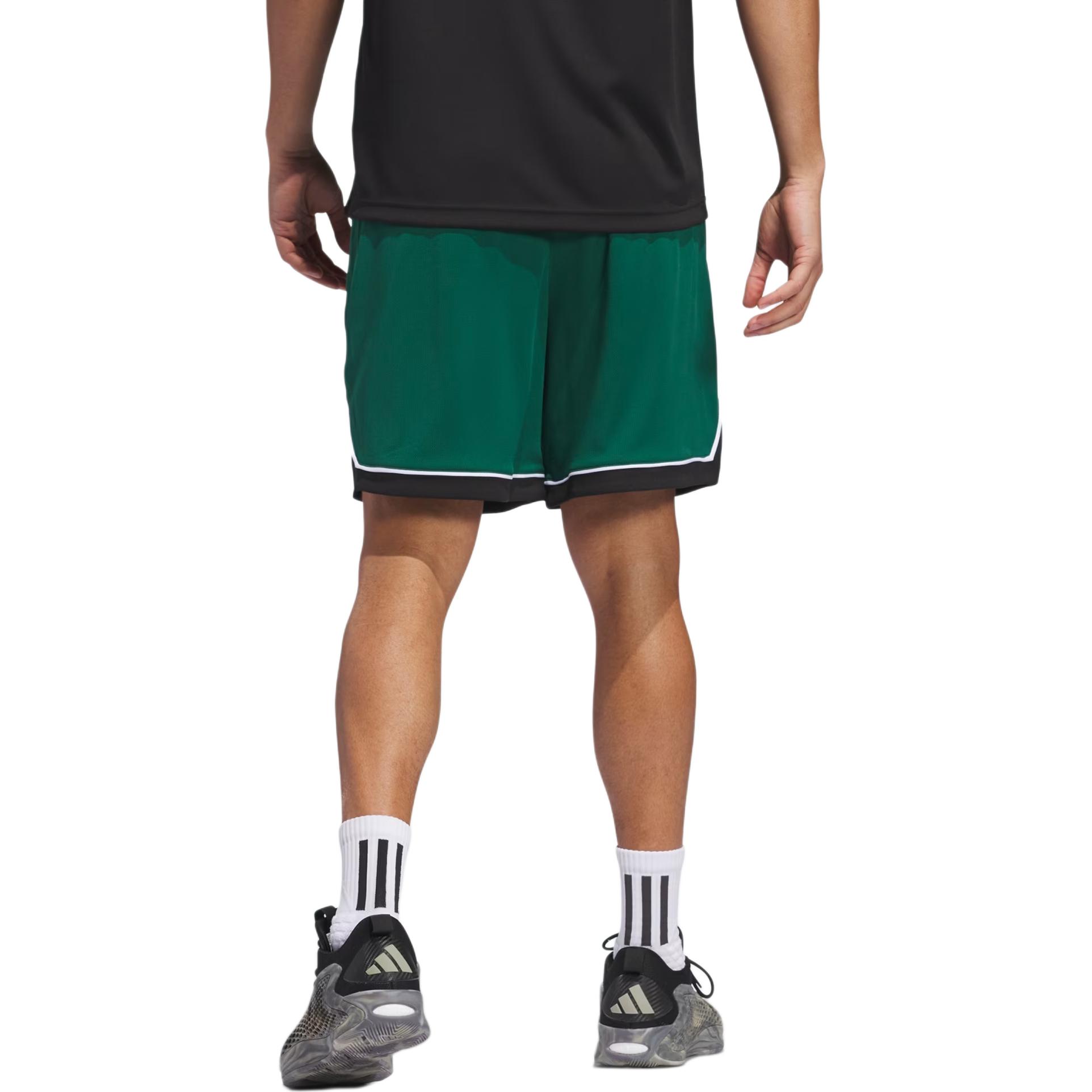 Adidas Баскетбольные спортивные шорты мужские темно-зеленый — фото 3