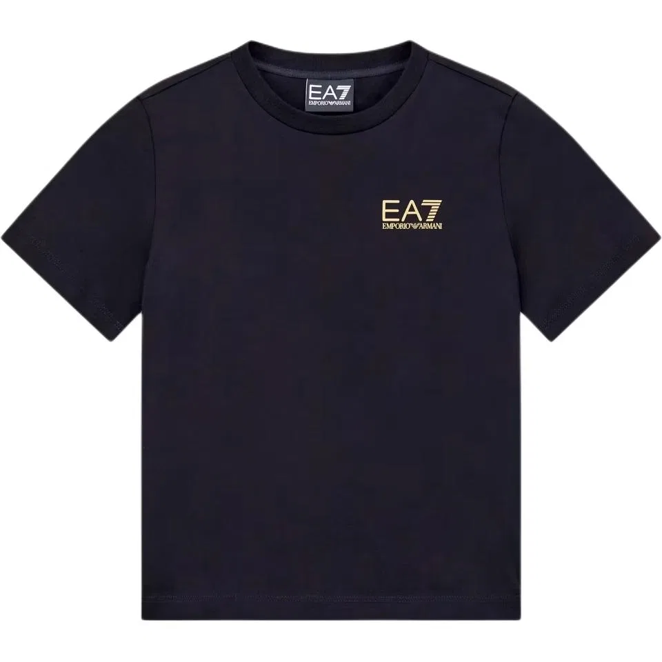 Футболка Regular Fit EMPORIO ARMANI EA7 Kids' Черная
