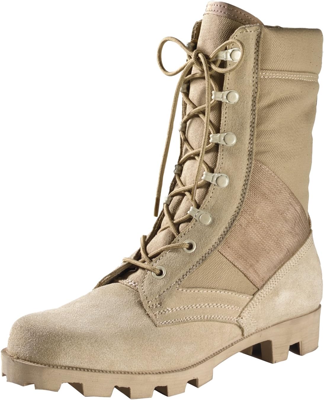 Кожаные замшевые тактические походные ботинки Rothco Speedlace Jungle, 20 см, 11 Wide Desert Tan