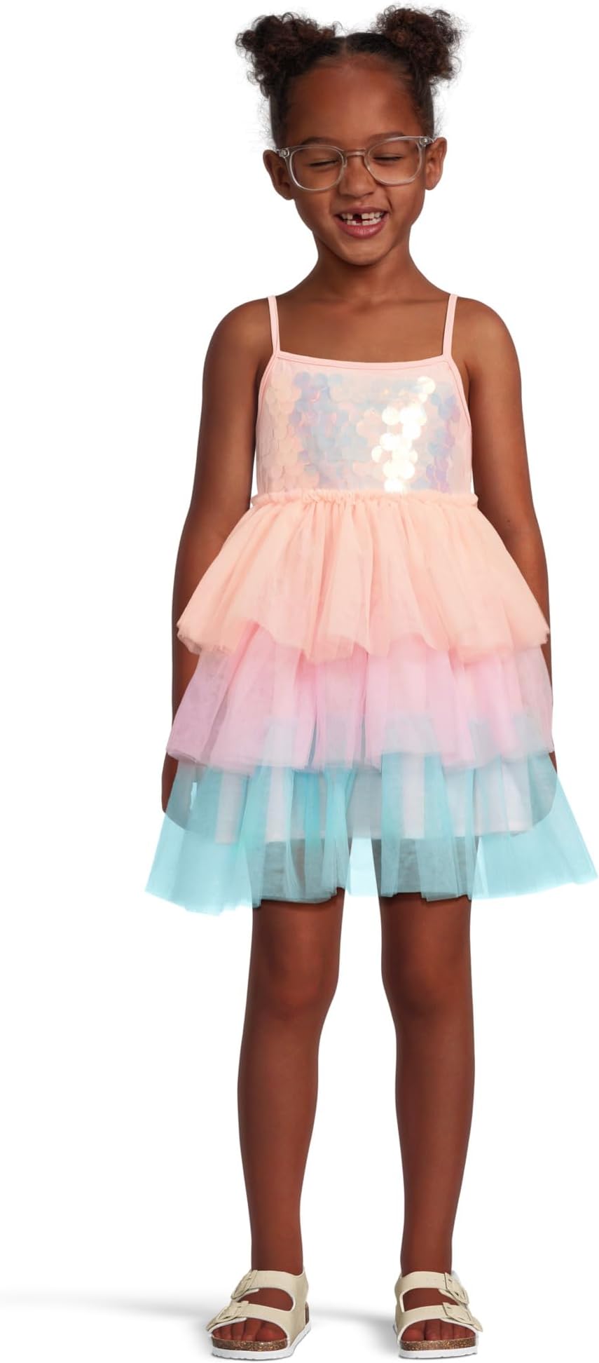 

Платье Lola and The Boys Paillette Ombre Tutu Dress, розовый
