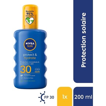 Nivea Солнцезащитный и увлажняющий спрей SPF30 200 мл — фото 3