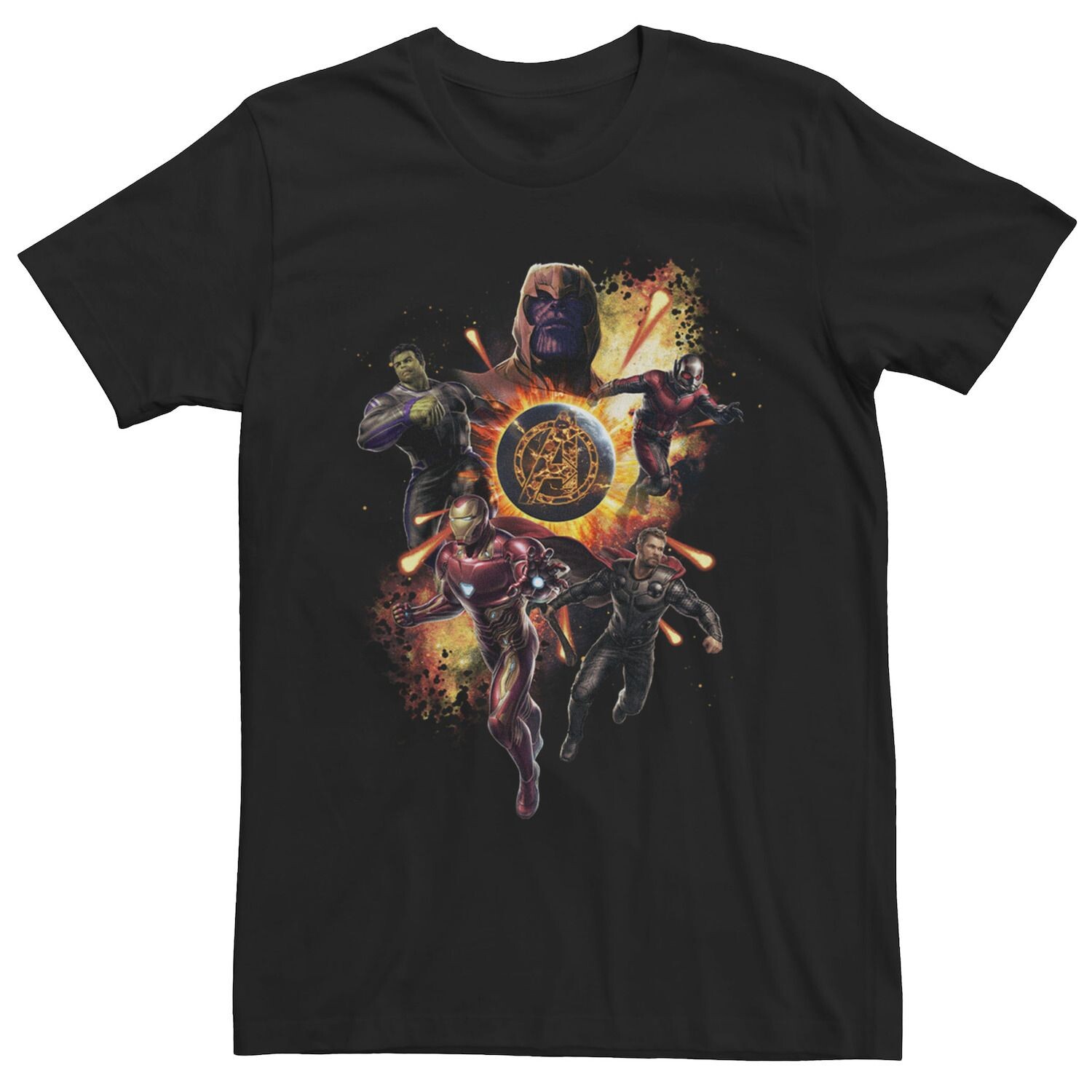 

Мужская футболка с эффектом взрыва «Marvel Avengers Endgame Planet», Черная Star Wars, черный