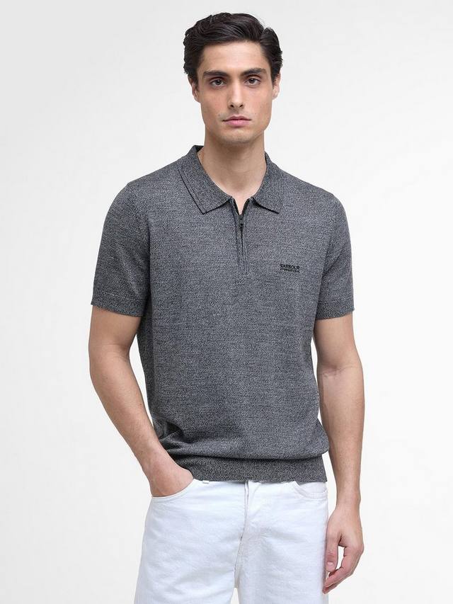 

International Maverick поло с воротником-стойкой Barbour, Black