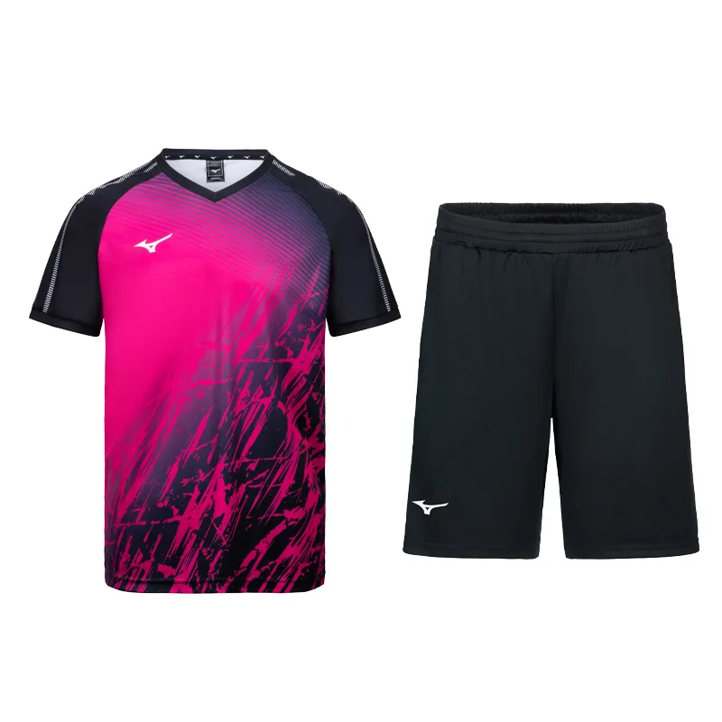 Повседневная спортивная одежда унисекс Mizuno, розовый красный