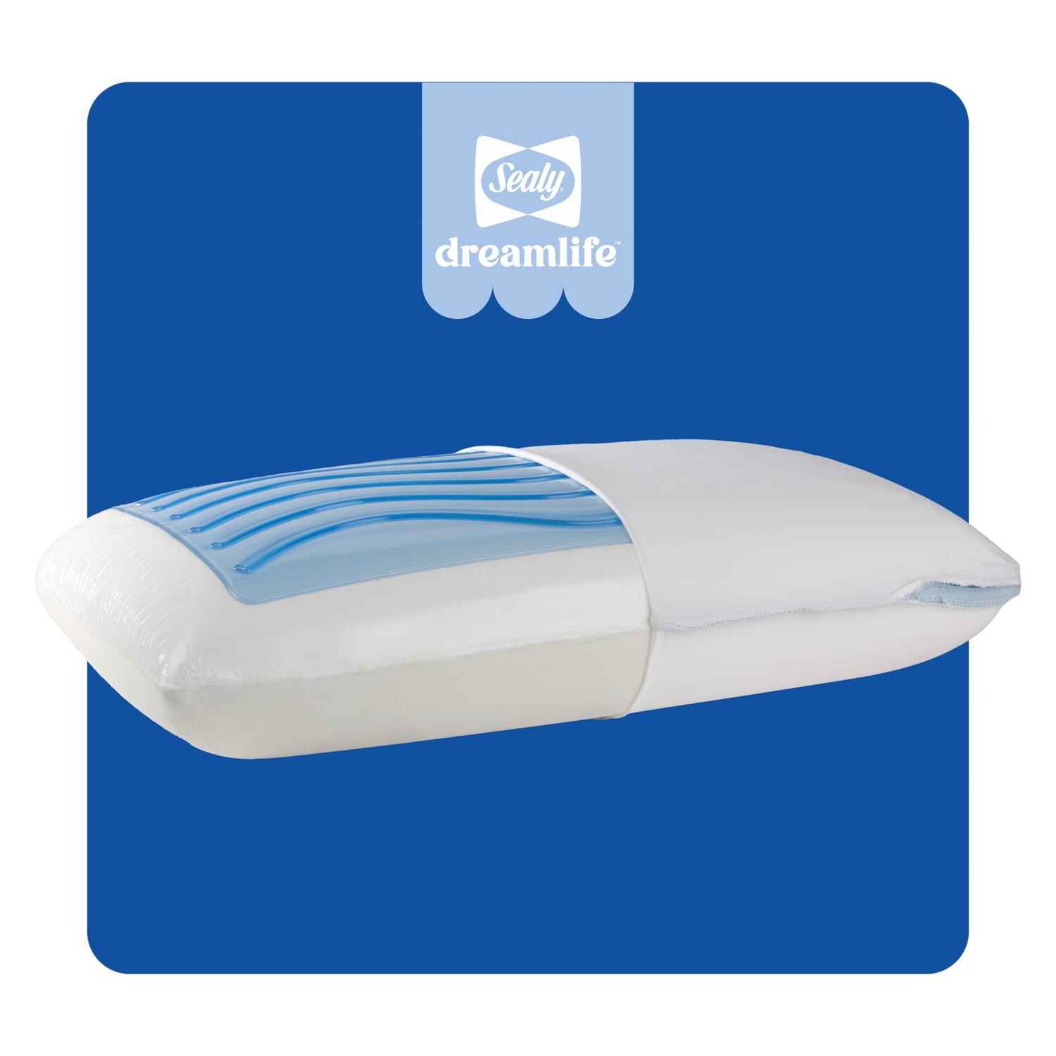 

Подушка с эффектом памяти Sealy Dreamlife, белый