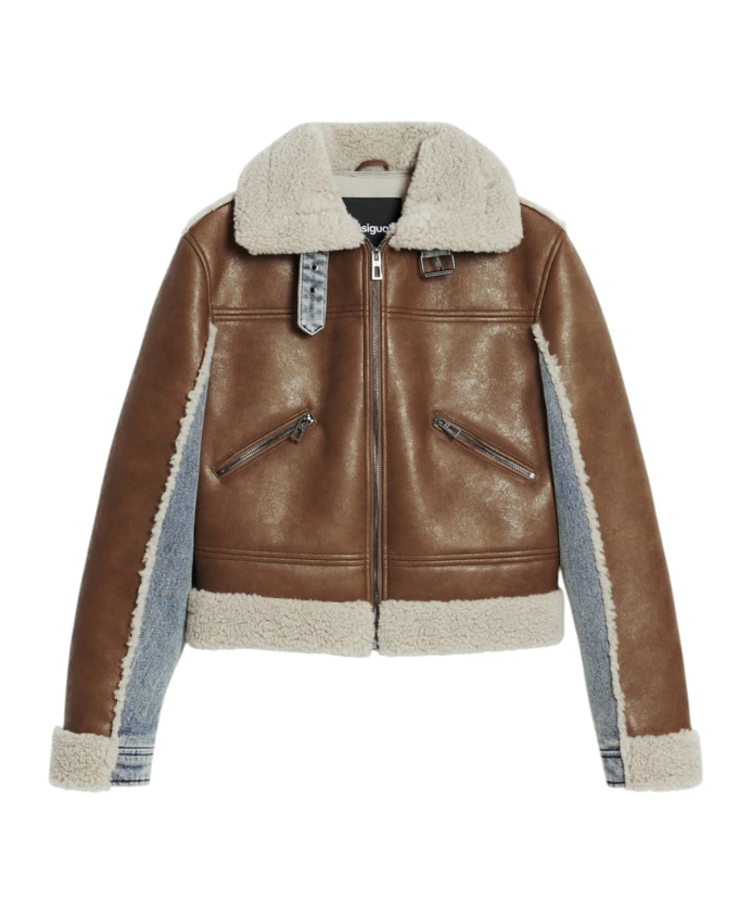 

Женское пальто с рисунком в виде плюшевого мишки. Desigual, бежевый