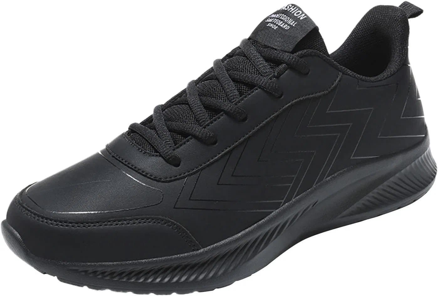 Туфли Casual Shoes Men's Shoes Large Size Casual Leather Print Laace Up Casual Fashion Simple Shoes Running Generic, Schwarz