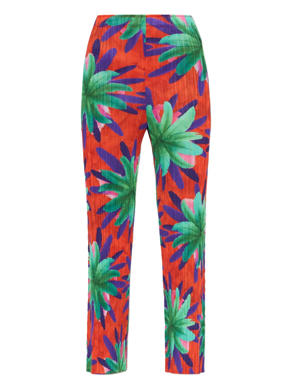 

Плиссированные брюки с цветочным принтом Pleats Please Issey Miyake, красный