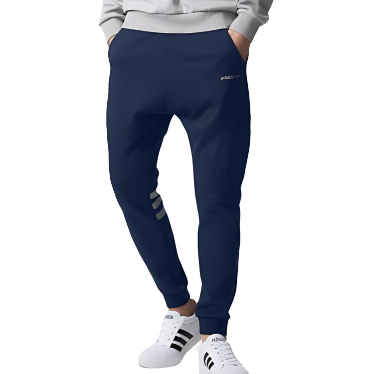 Трикотажные спортивные брюки унисекс темно-синие Adidas Neo — фото 4