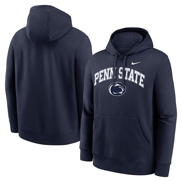 Мужской синий толстовка с капюшоном penn state nittany lions club fleece arch Nike — фото 2