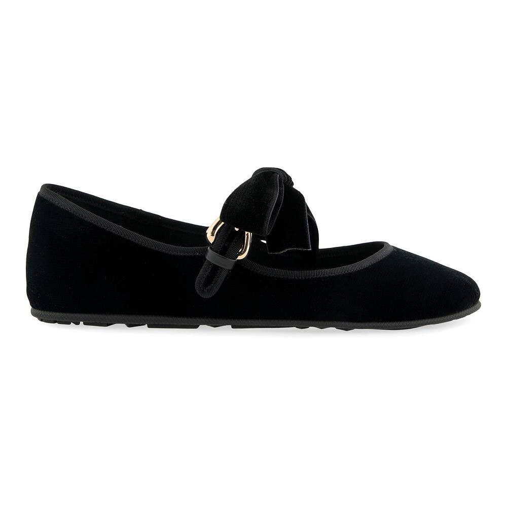 Аэрозоли Poppy Женские туфли на плоской подошве Mary Jane Aerosoles, цвет Black Satin Fabric Cry — фото 2