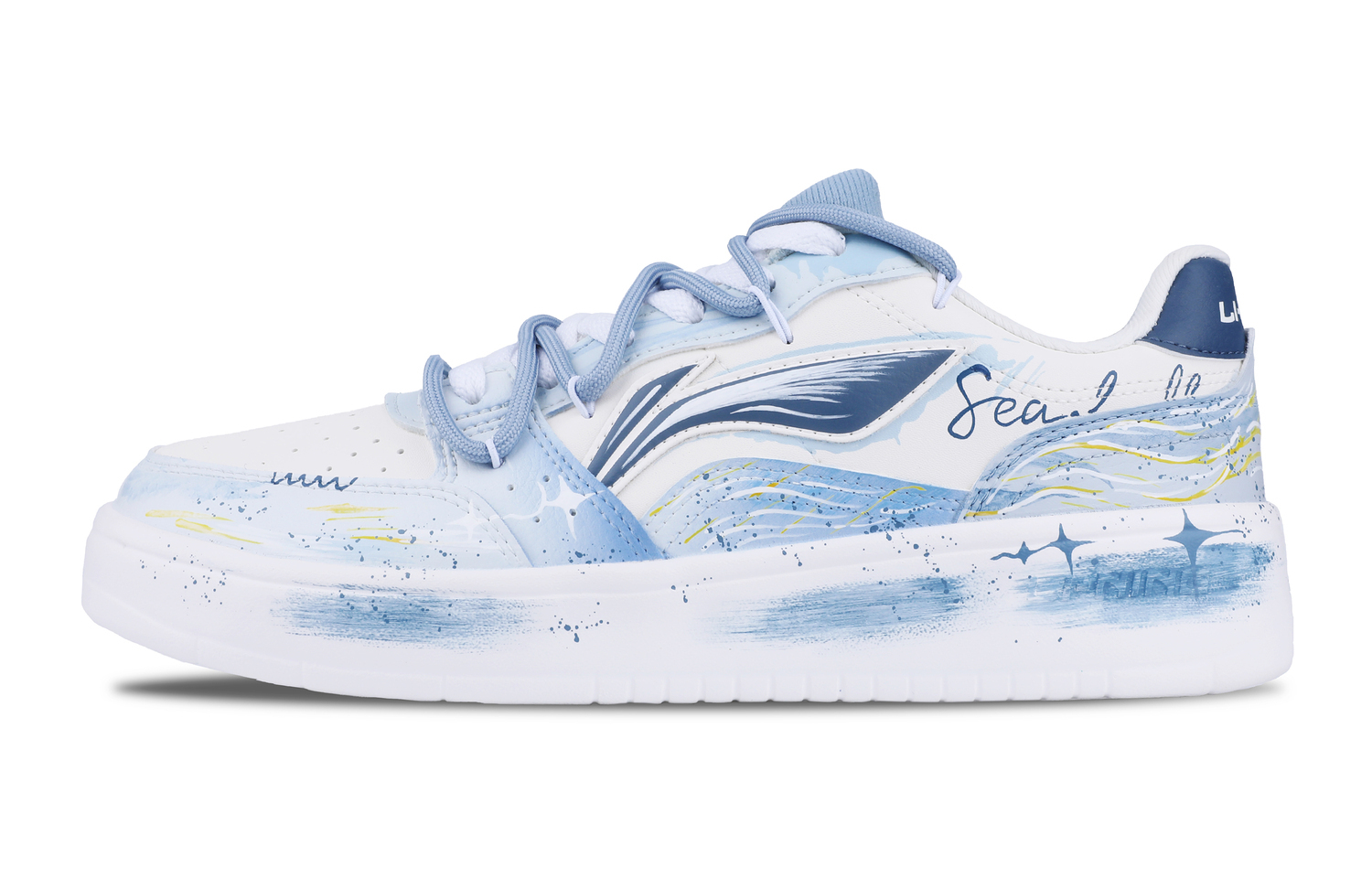 

LINING Acer Truncatum амортизирующие, износостойкие низкие кроссовки для скейтбординга мужские white blue