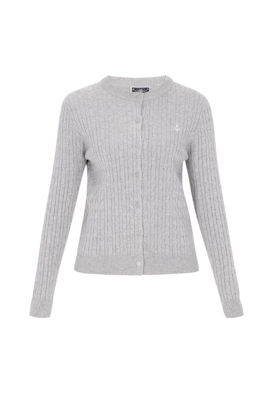 

Вязаный кардиган DreiMaster Maritim, светло-серый