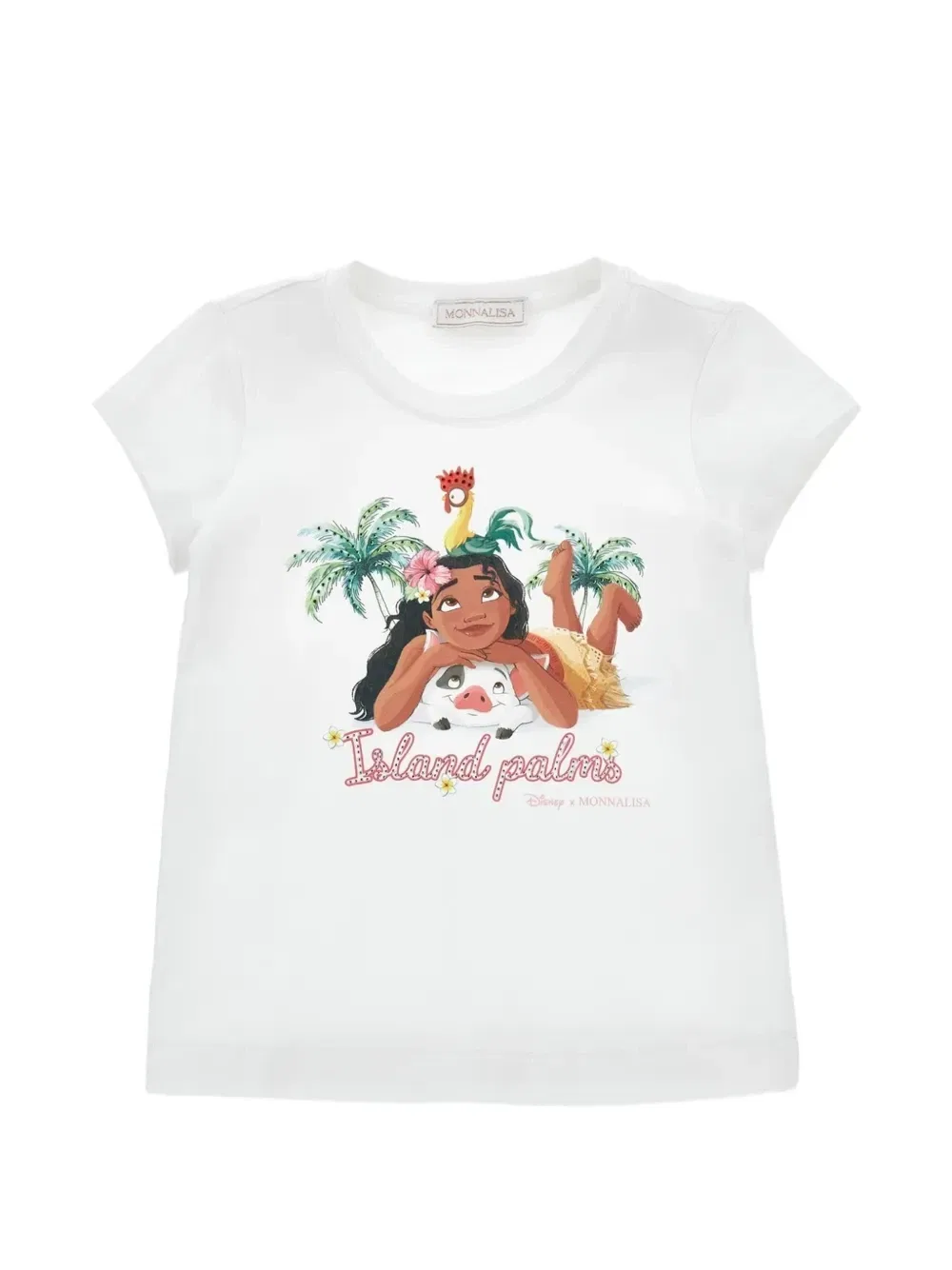 Футболка с принтом Disney Moana Monnalisa, белый