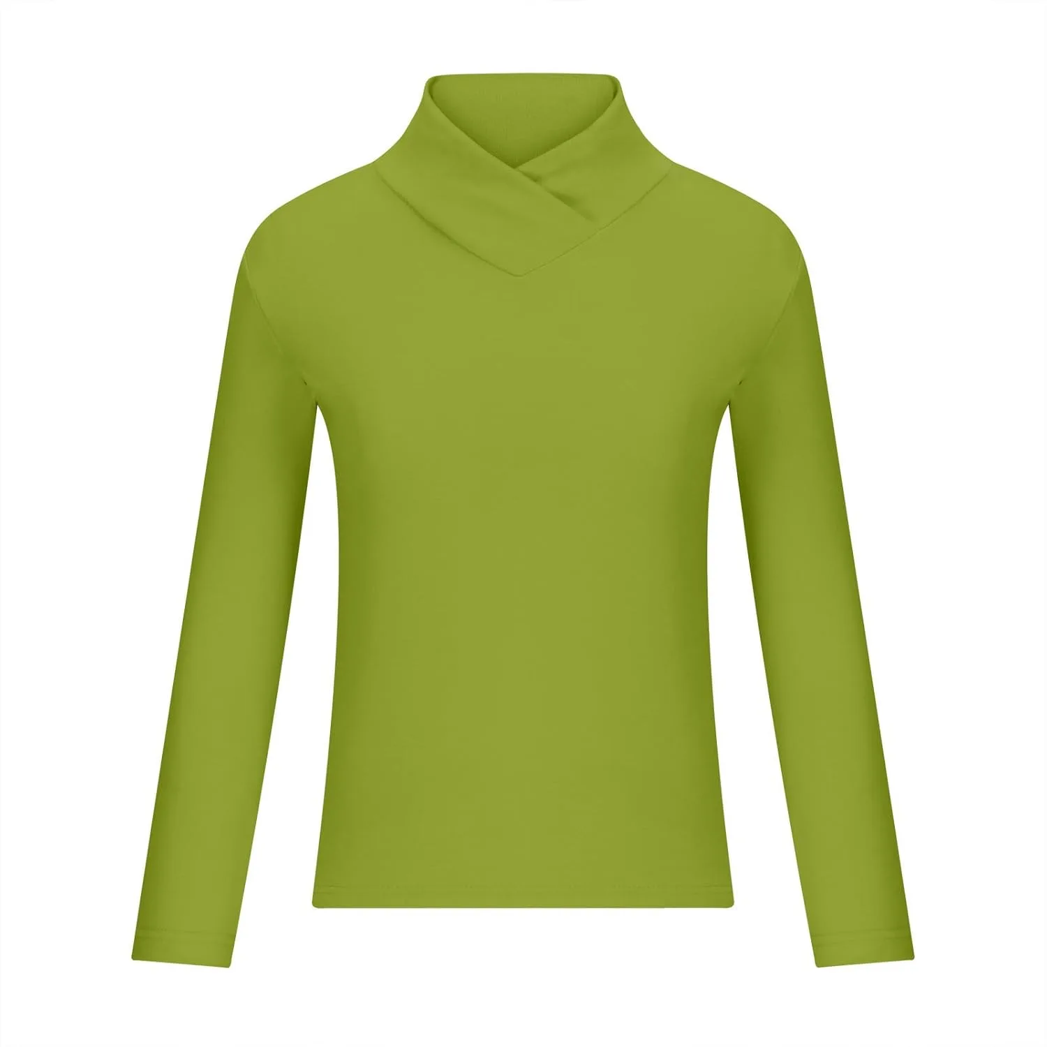 

Женская блузка для офиса в стиле casual с водолазкой и длинными рукавами