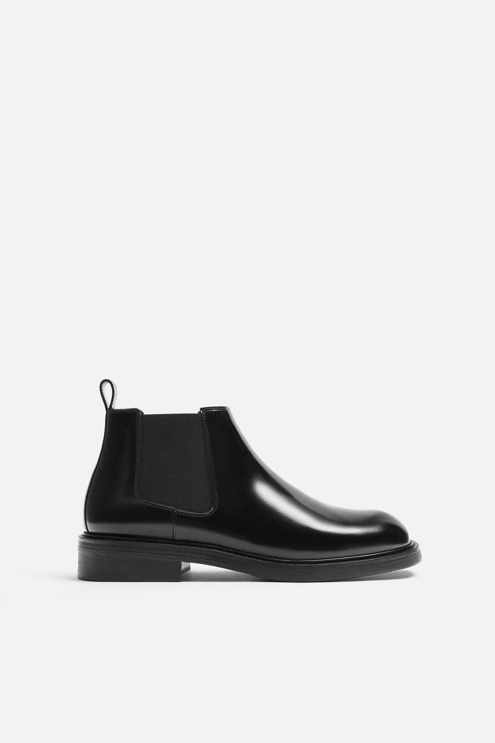 

Кожаные ботинки челси ZARA, черный