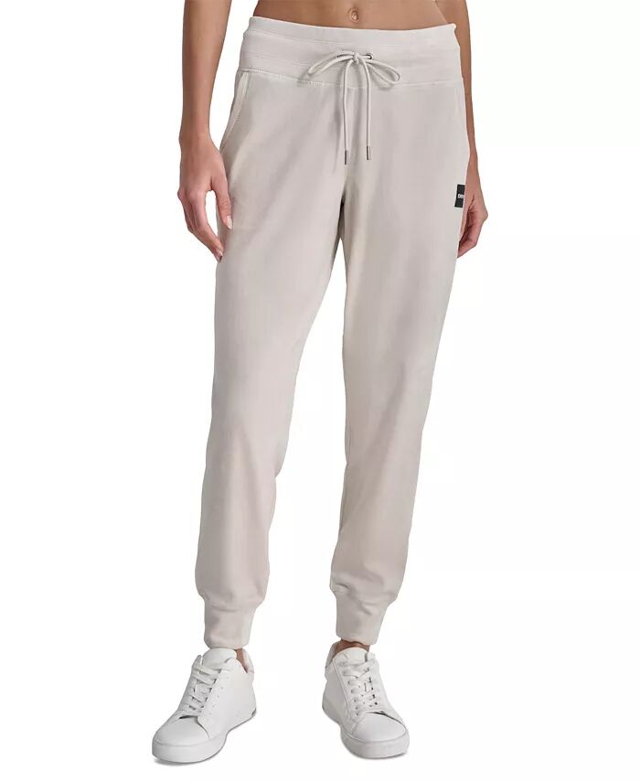 

Женские велюровые брюки-джоггеры Platinum Slim-Fit DKNY, коричневый/бежевый