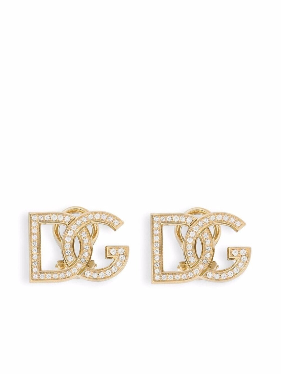 

Серьги-клипсы из желтого золота с логотипом Dolce & Gabbana, золотой