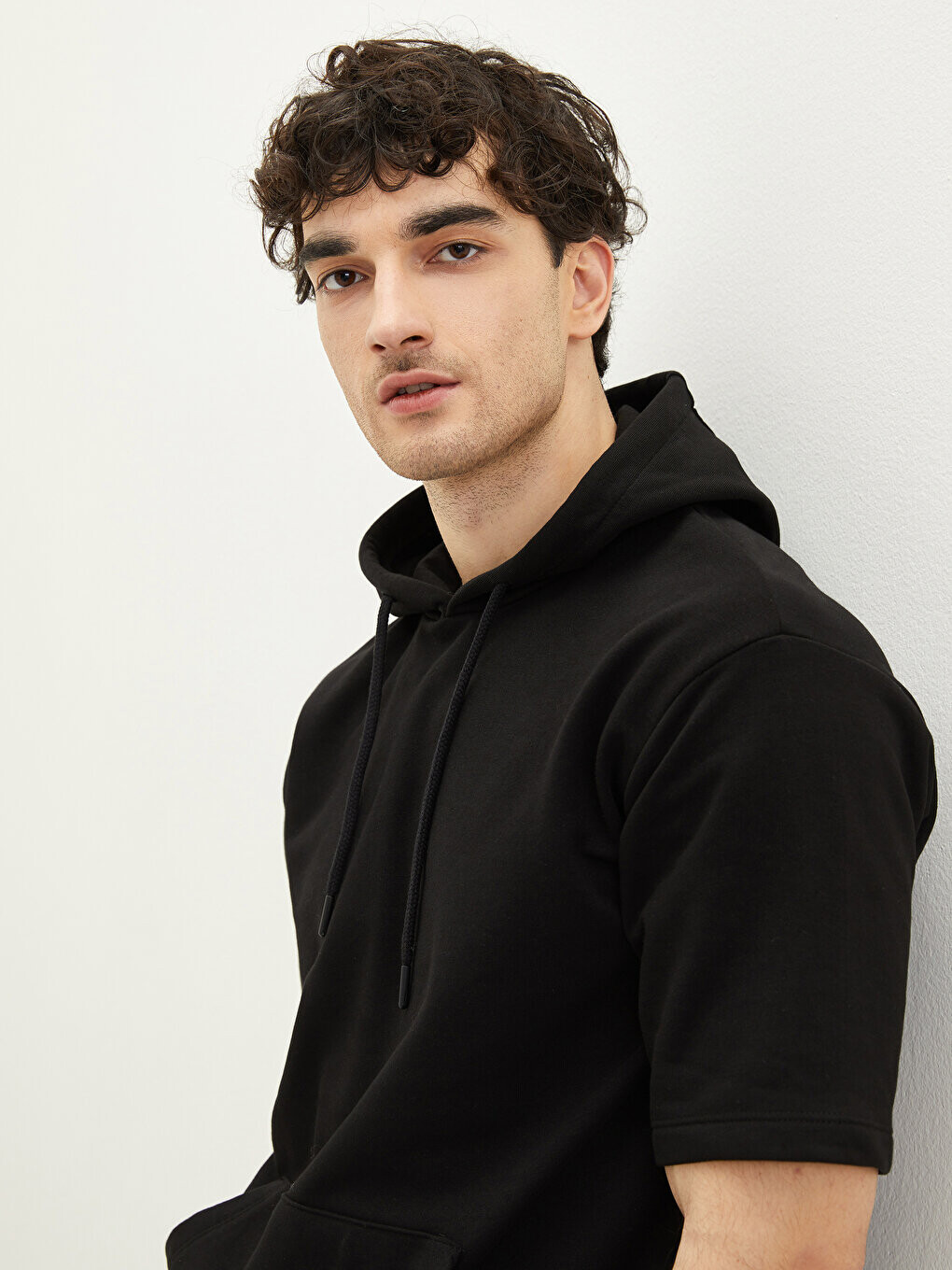 

Мужская толстовка с коротким рукавом LCW Casual, новый черный