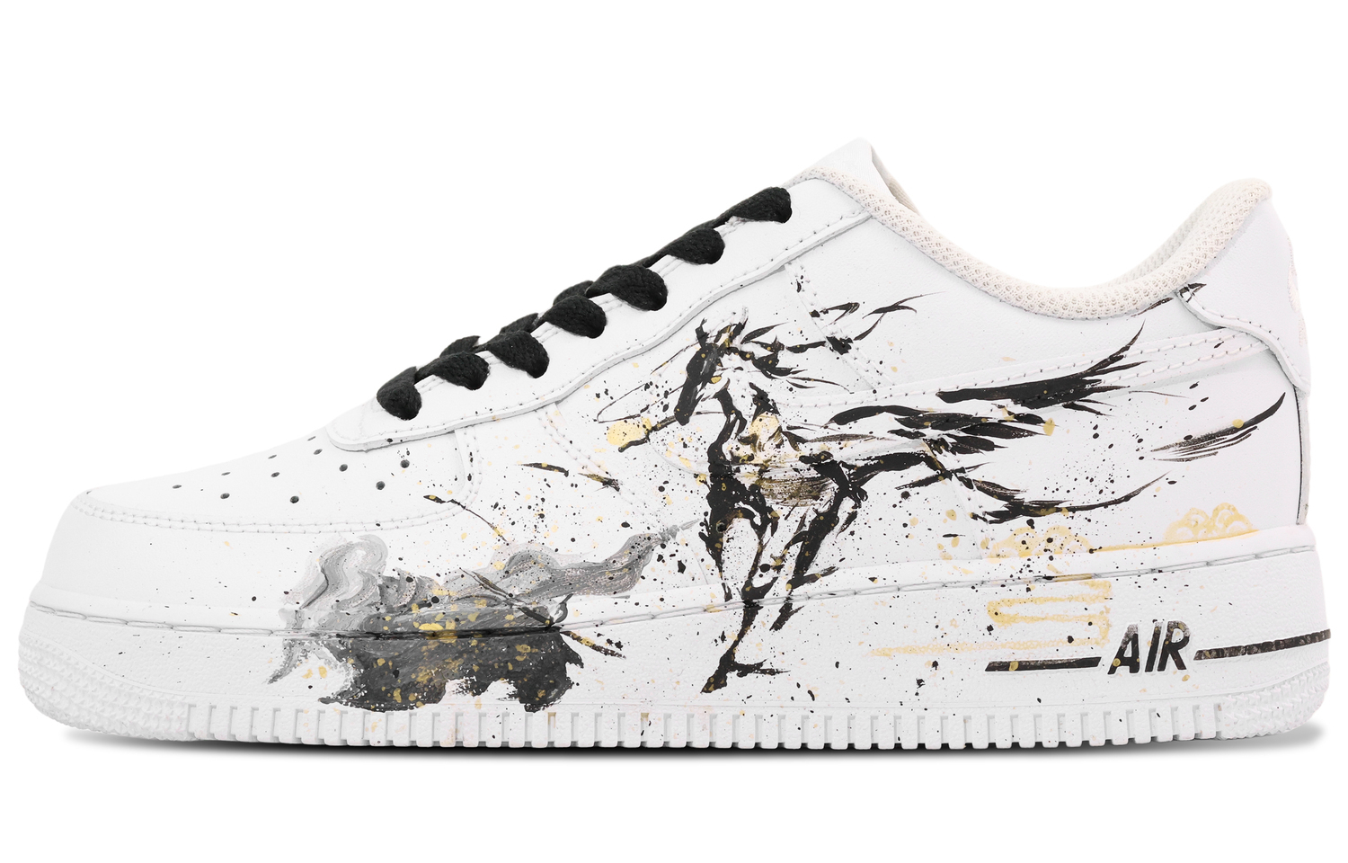 

Nike Кроссовки для скейтбординга Air Force 1 с износостойким низким верхом, унисекс, черный с белым