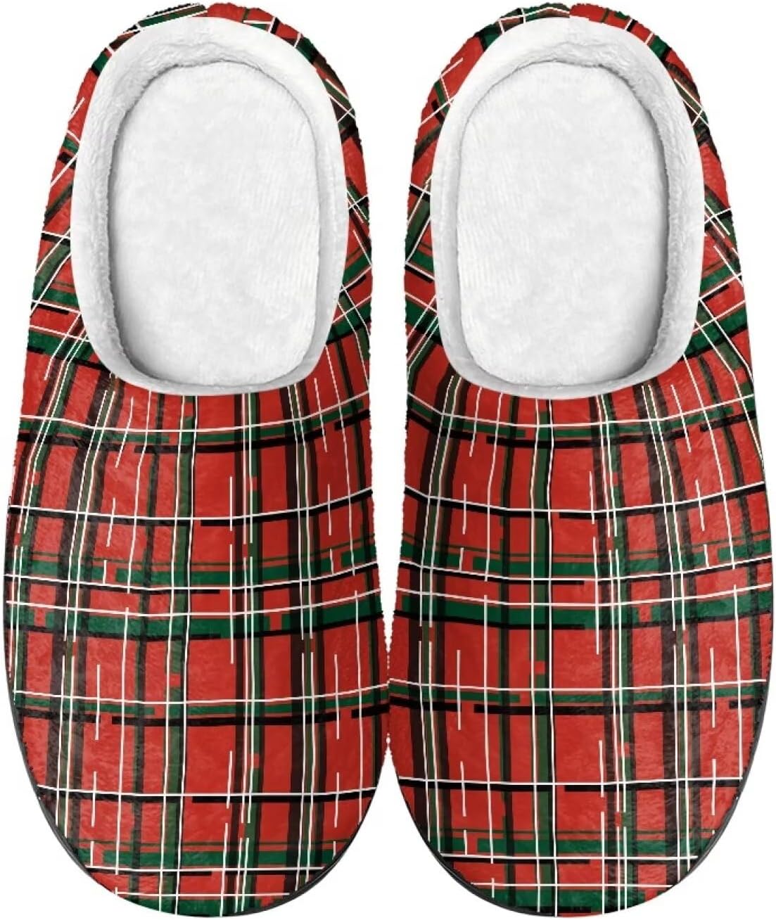 

Тапочки для женщин и мужчин, рождественские домашние тапочки, тапочки для дома, рождественские тапочки для всей семьи Srengjodk, Scottish Plaid Print