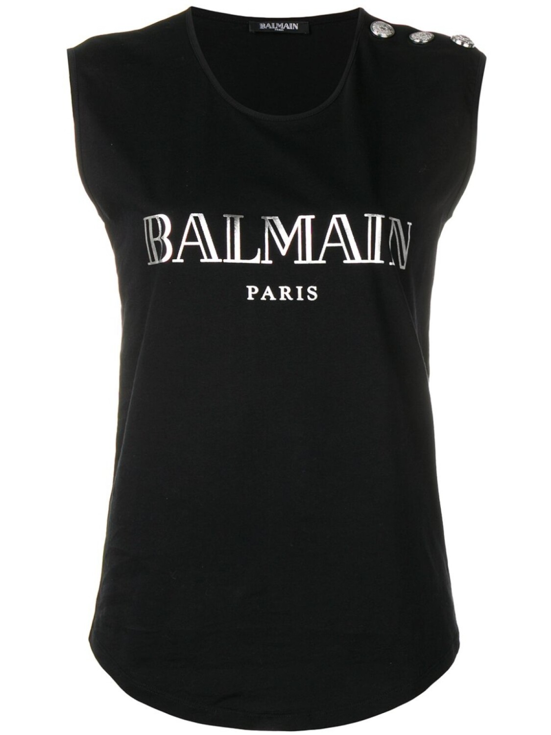 

Balmain топ без рукавов с логотипом, черный