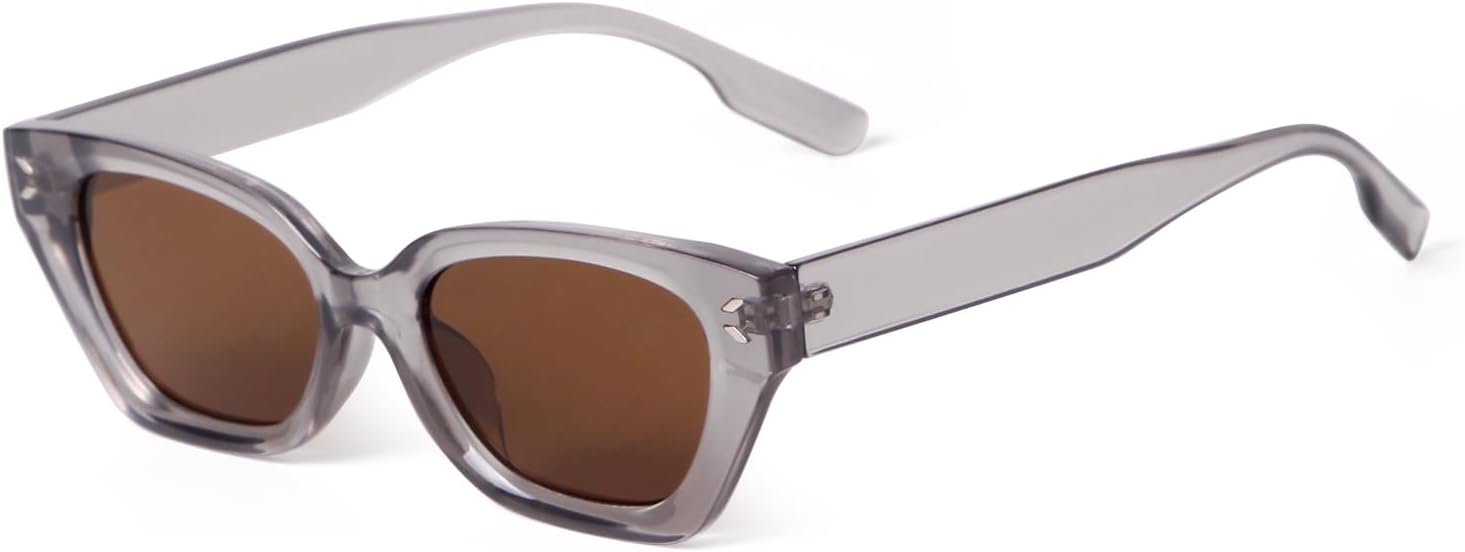 

Солнцезащитные очки с защитой от УФ-излучения UV400 | Оправа «кошачий глаз» с заклепками | Линзы конфетных цветов для занятий спортом на открытом воздухе и вождения (02) LXLHWN, 05